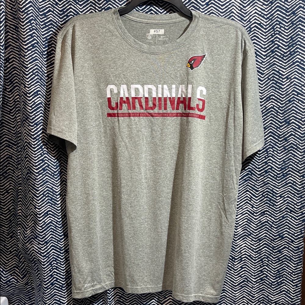 NFL Cardinals Heather Gray T-Shirt Nike